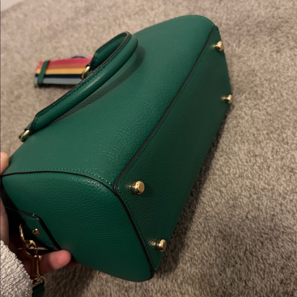 Coach Rowen Green Satchel with Colorful Diary Embroidery C8280 - Picture 12 of 13
